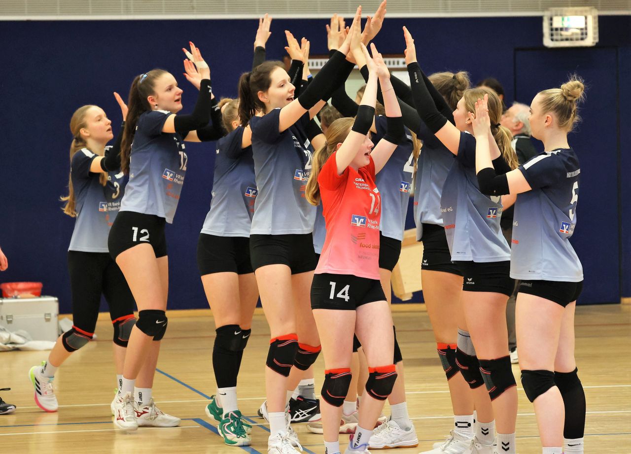 Die Mittelrheinvolleys d&uuml;rfen sich &uuml;ber die Qualifikation zu den S&uuml;dwestmeisterschaften freuen. Foto: J&ouml;rg Niebergall